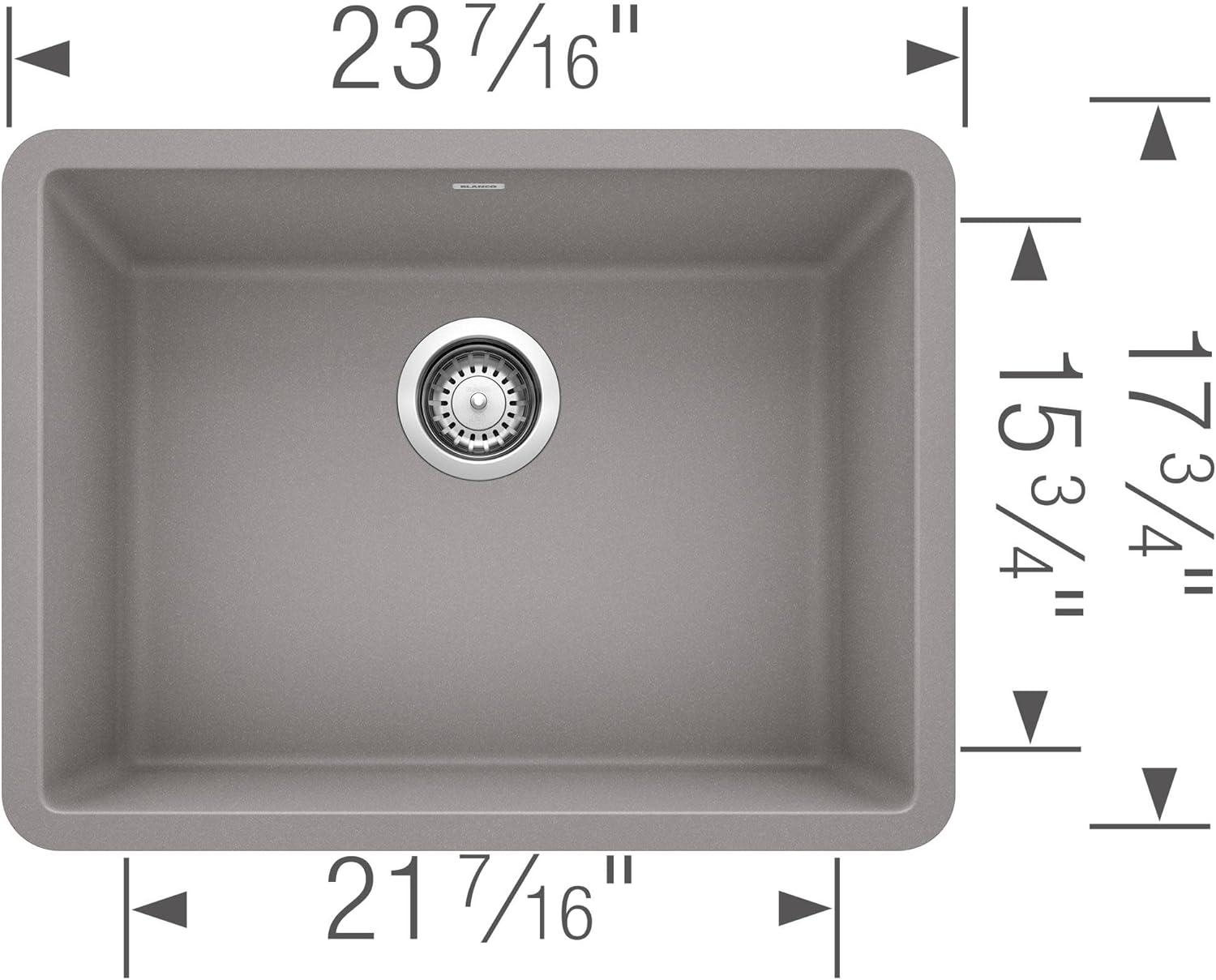 Precis SILGRANIT 24" L x 17.75" W Undermount Kitchen Sink