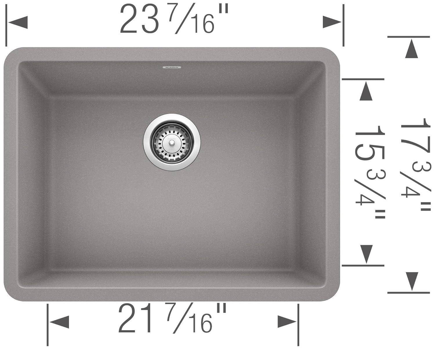 Precis SILGRANIT 24" L x 17.75" W Undermount Kitchen Sink
