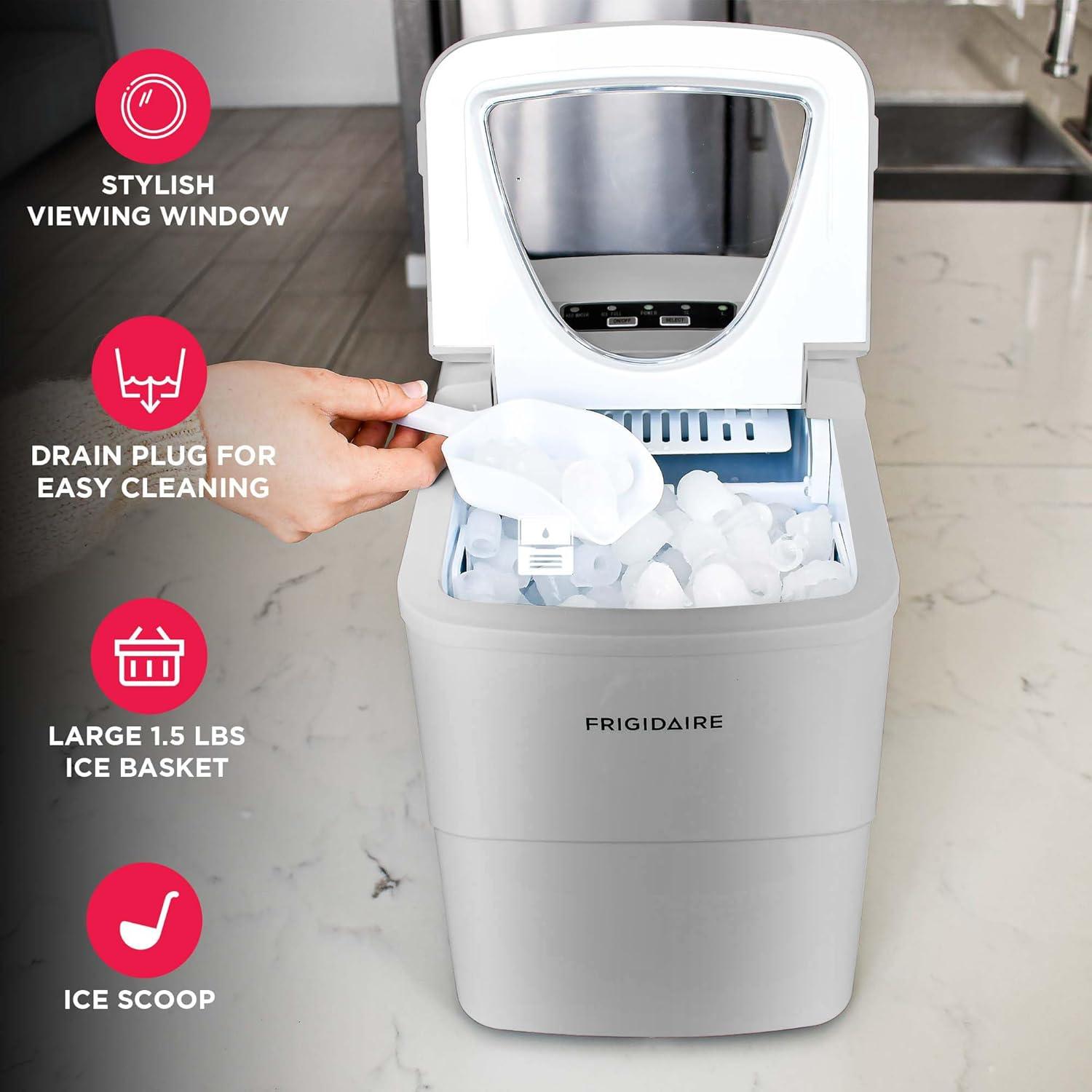 Frigidaire Small Appliances Frigidaire Small Appliances 26 Lb. Daily Production Cube Ice Freestanding Ice Maker