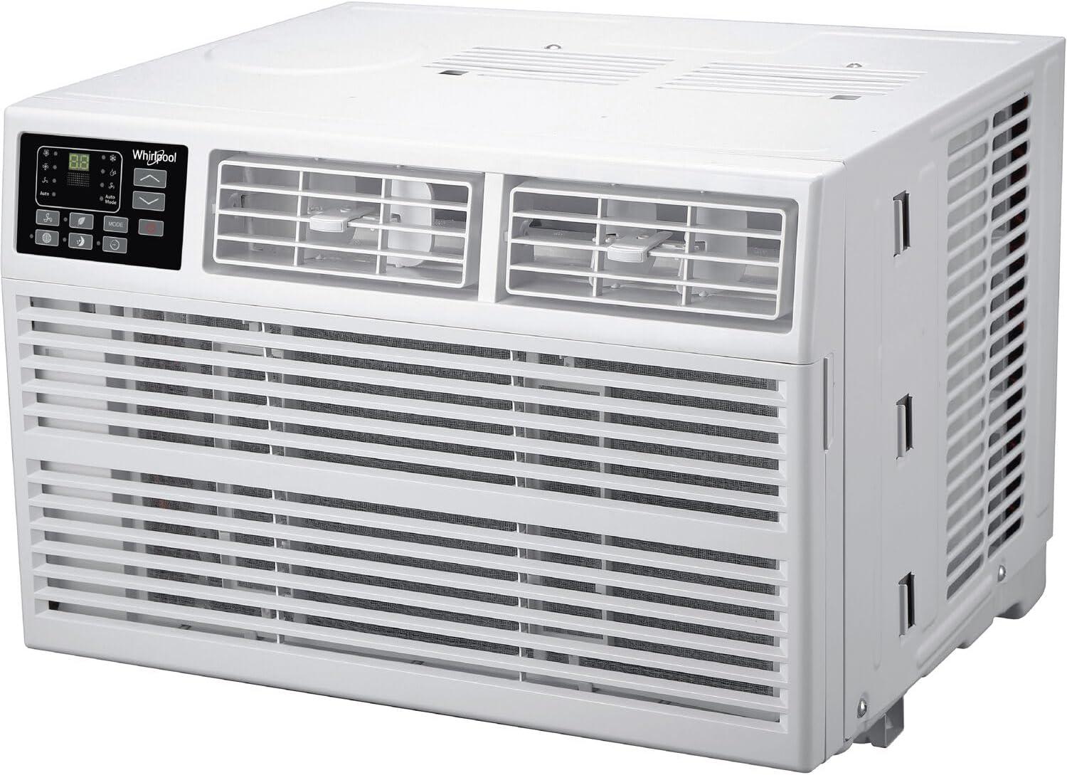 White 18,000 BTU Window Air Conditioner with Heater and Remote