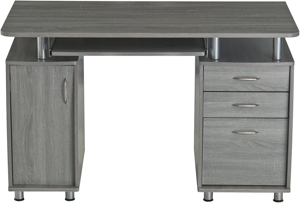 Complete Workstation Computer Desk with Storage, Keyboard Tray - Techni Mobili