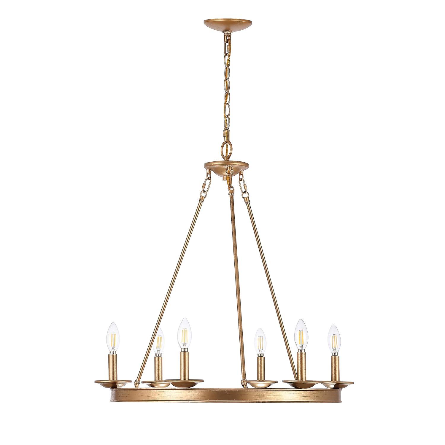 Joris 6 Light 26.25" Chandelier - CHA4015 - Gold - Safavieh
