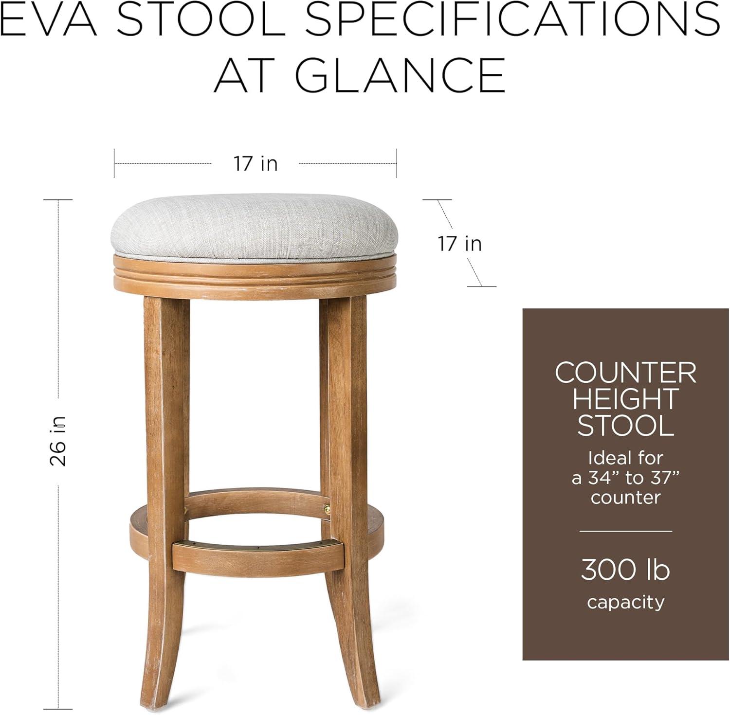 Maven Lane Eva Bar Stool with Fabric Upholstery