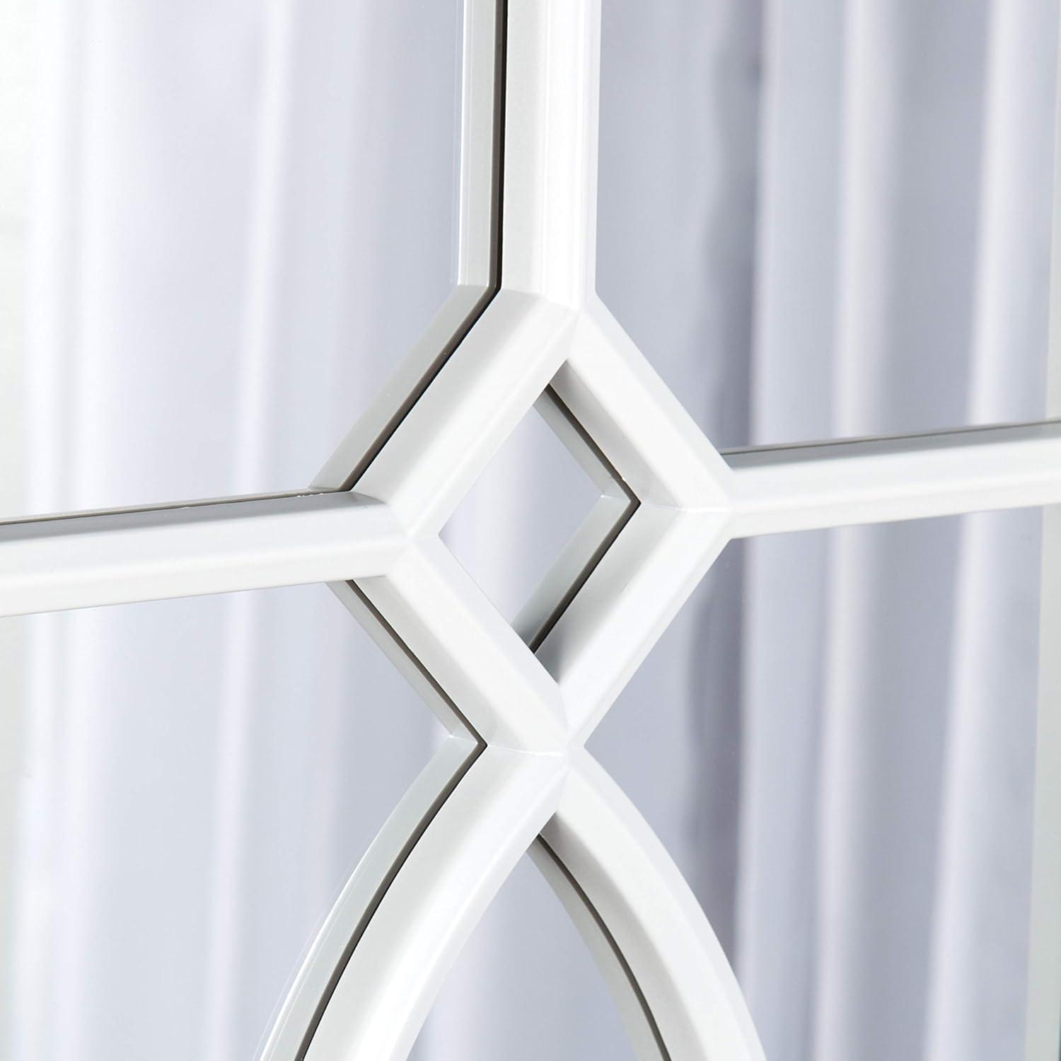 13" x 30" Cassat Framed Wall Accent Mirror White - Kate and Laurel