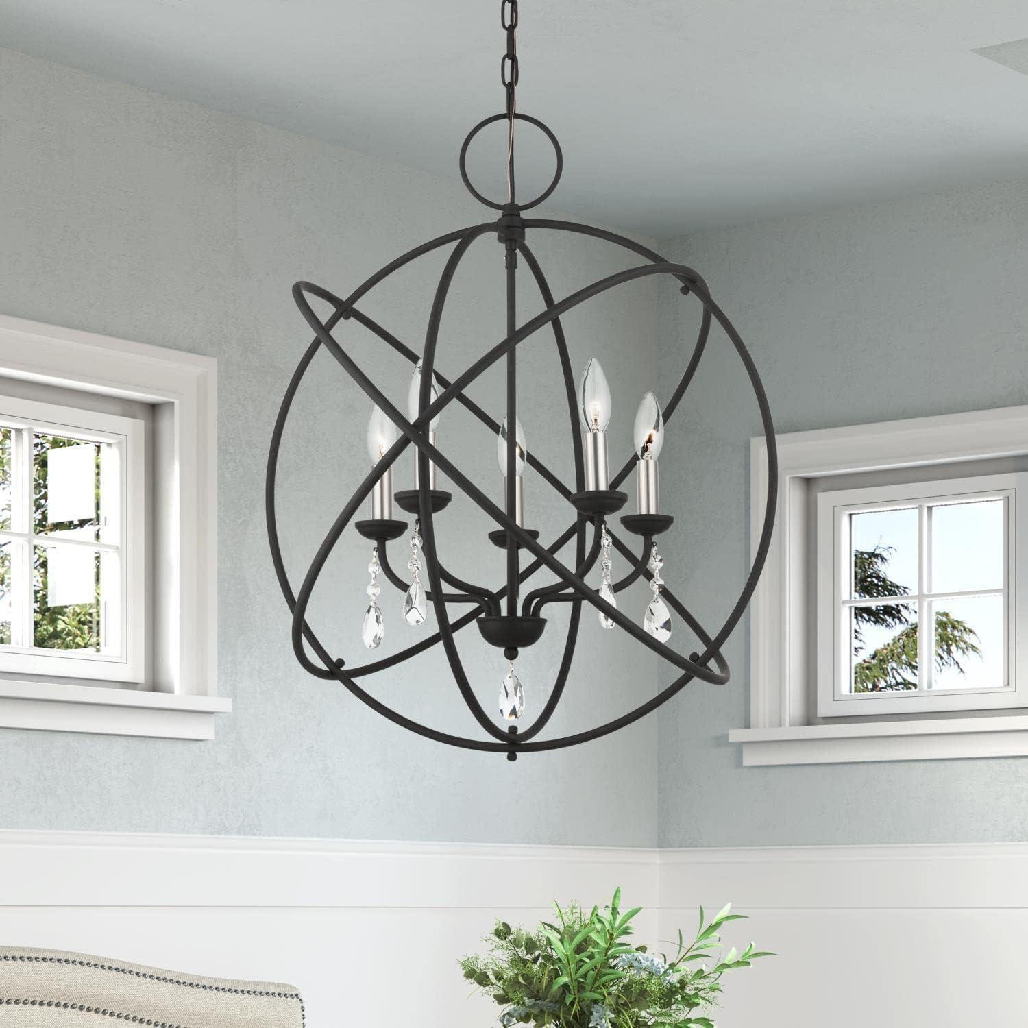 Livex Lighting - Aria - 5 Light Chandelier in Glam Style - 23.5 Inches wide by