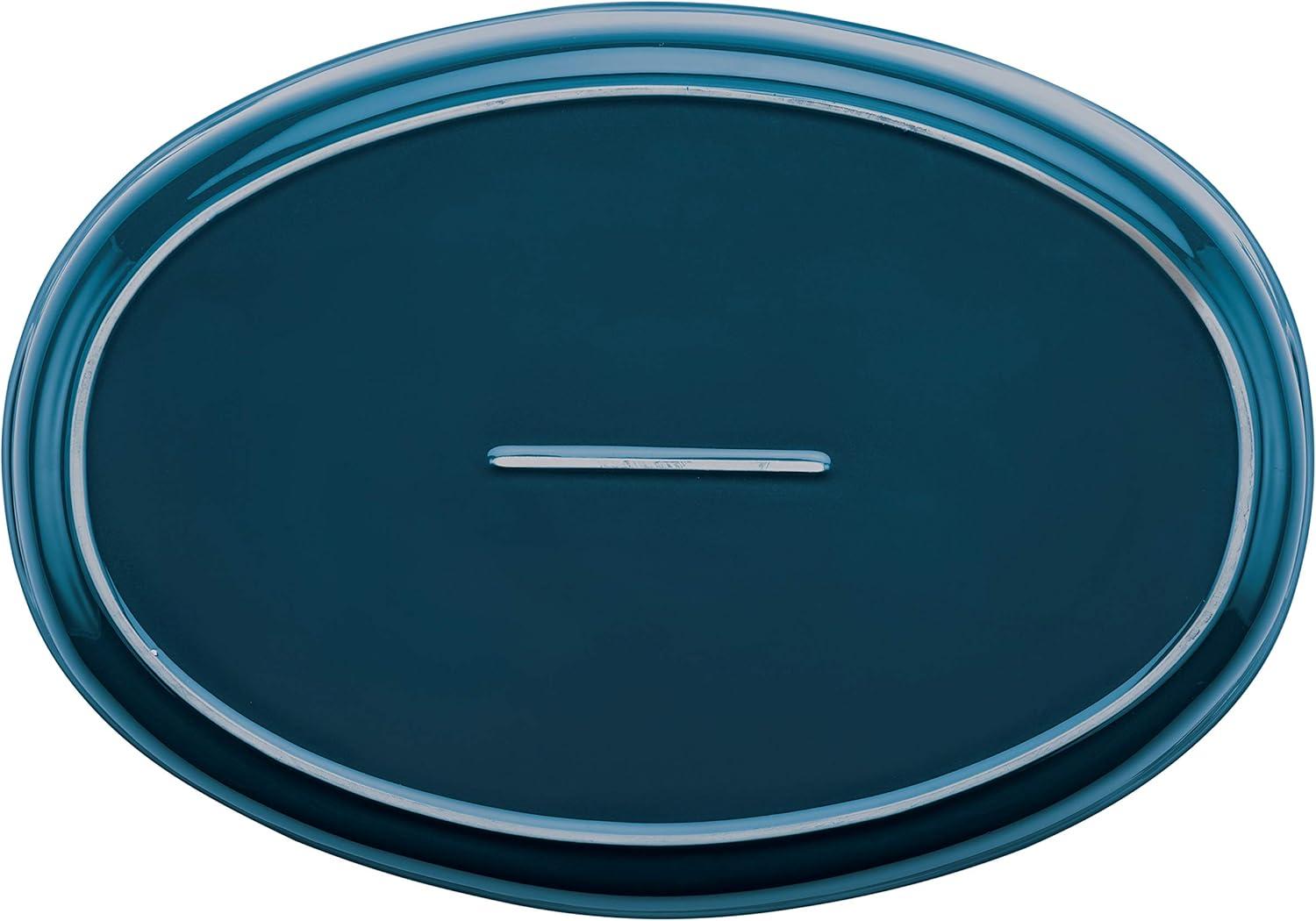 Marine Blue Ceramic Oval Baker Set, 1.25qt & 2.25qt