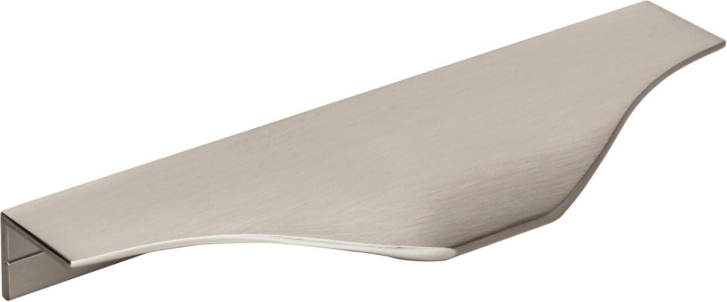 Brushed Nickel Modern Cabinet Edge Pull with Mounting Hardware