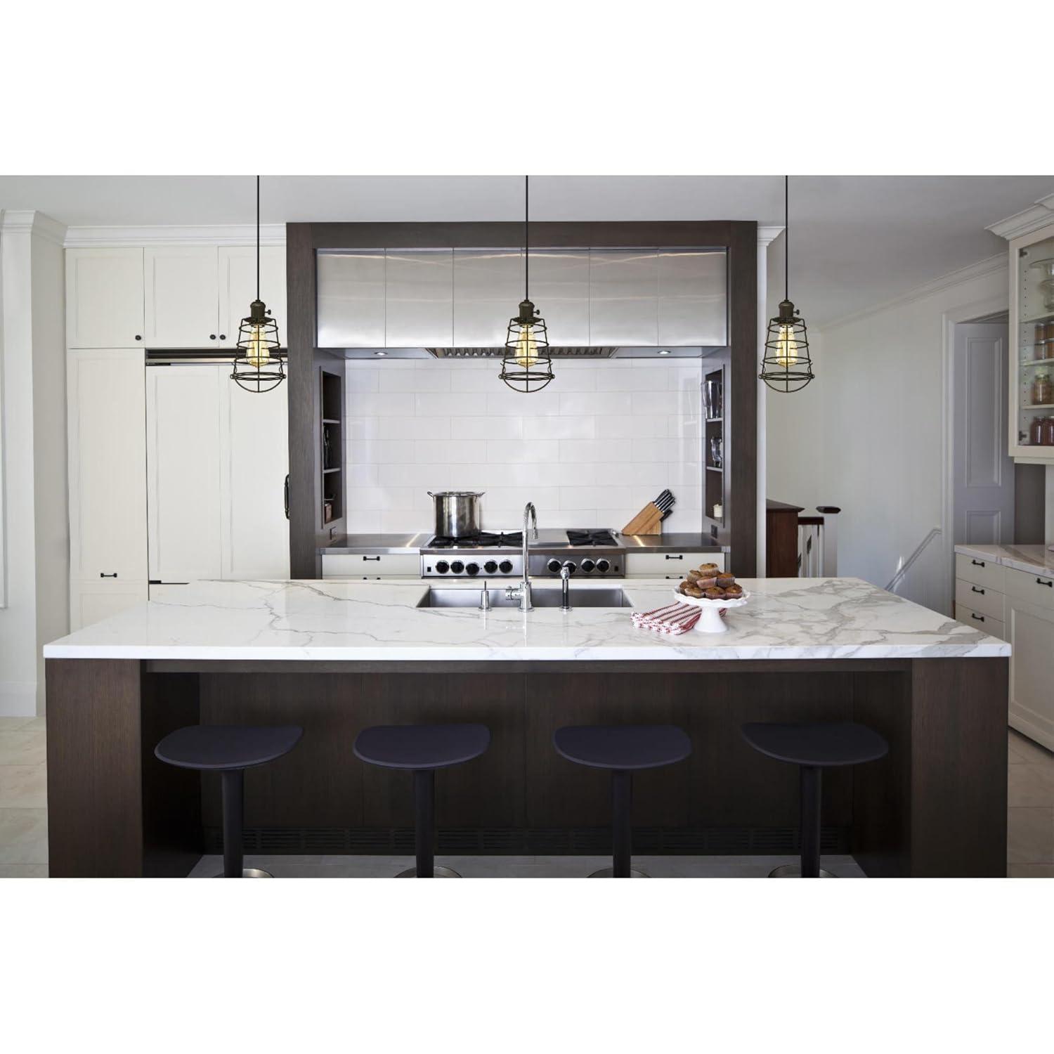 Westinghouse Nolan Mini Pendant with Turn Knob Oil Rubbed Bronze Finish Cage Shade