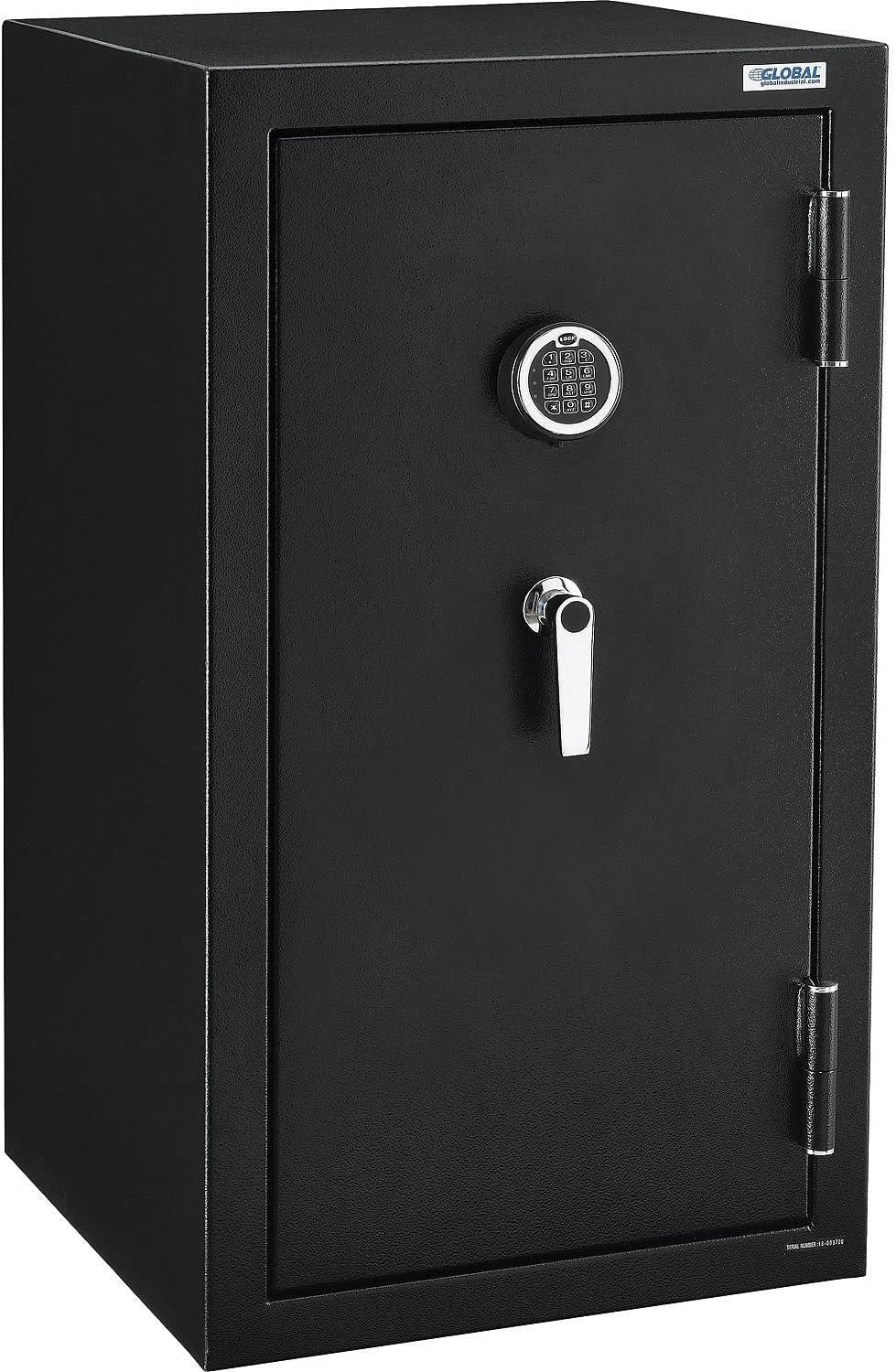 Black Steel Fire and Burglary Safe with Electronic Lock