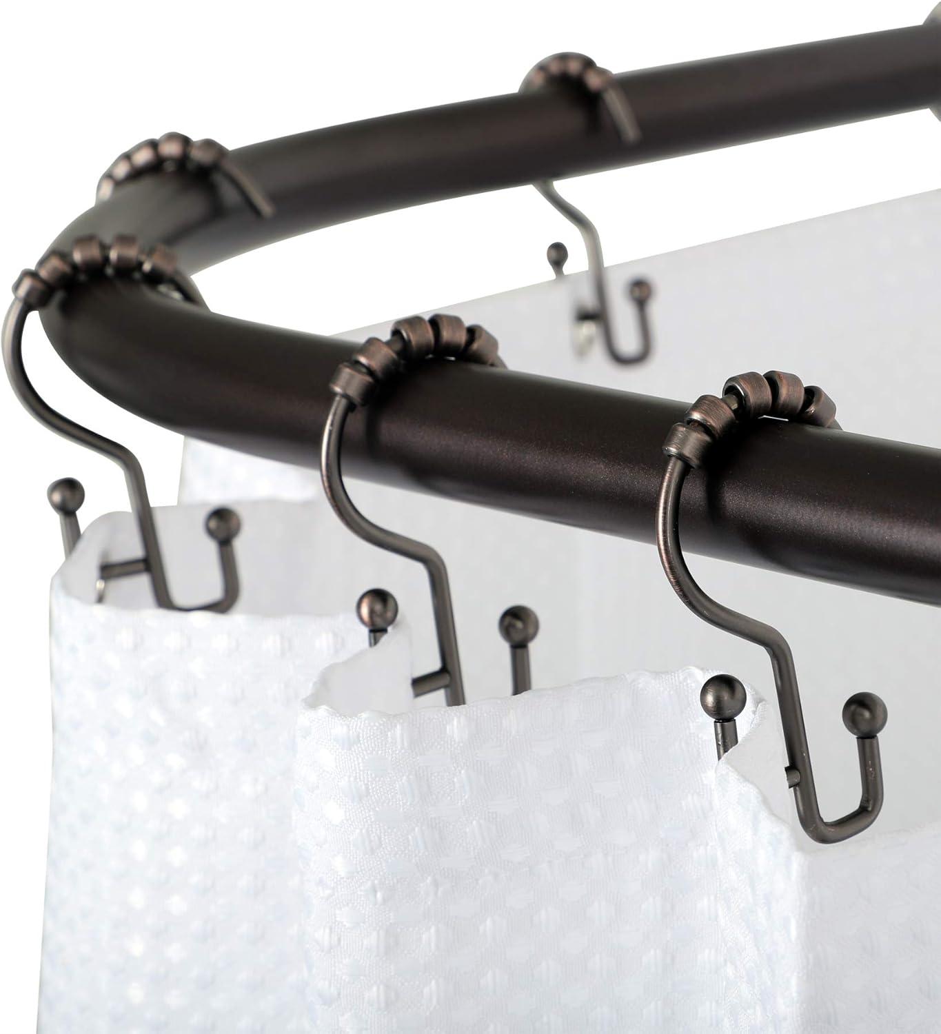Utopia Alley Aluminum 61" D-Shape Fixed Shower Curtain Rod