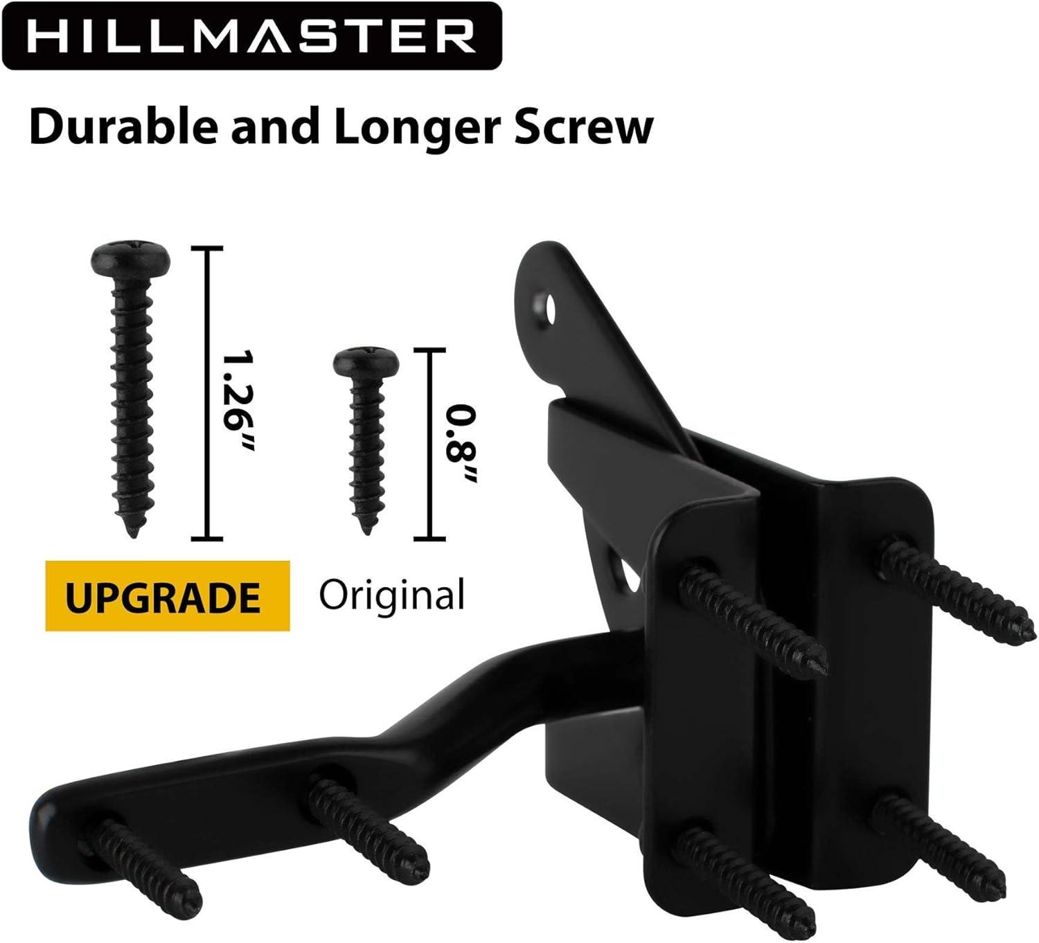 Gate Latch Automatic Gate Gravity Latch Self Locking Fence Gate Latch with Pull Cable for Wooden Fence Gates Door, Black