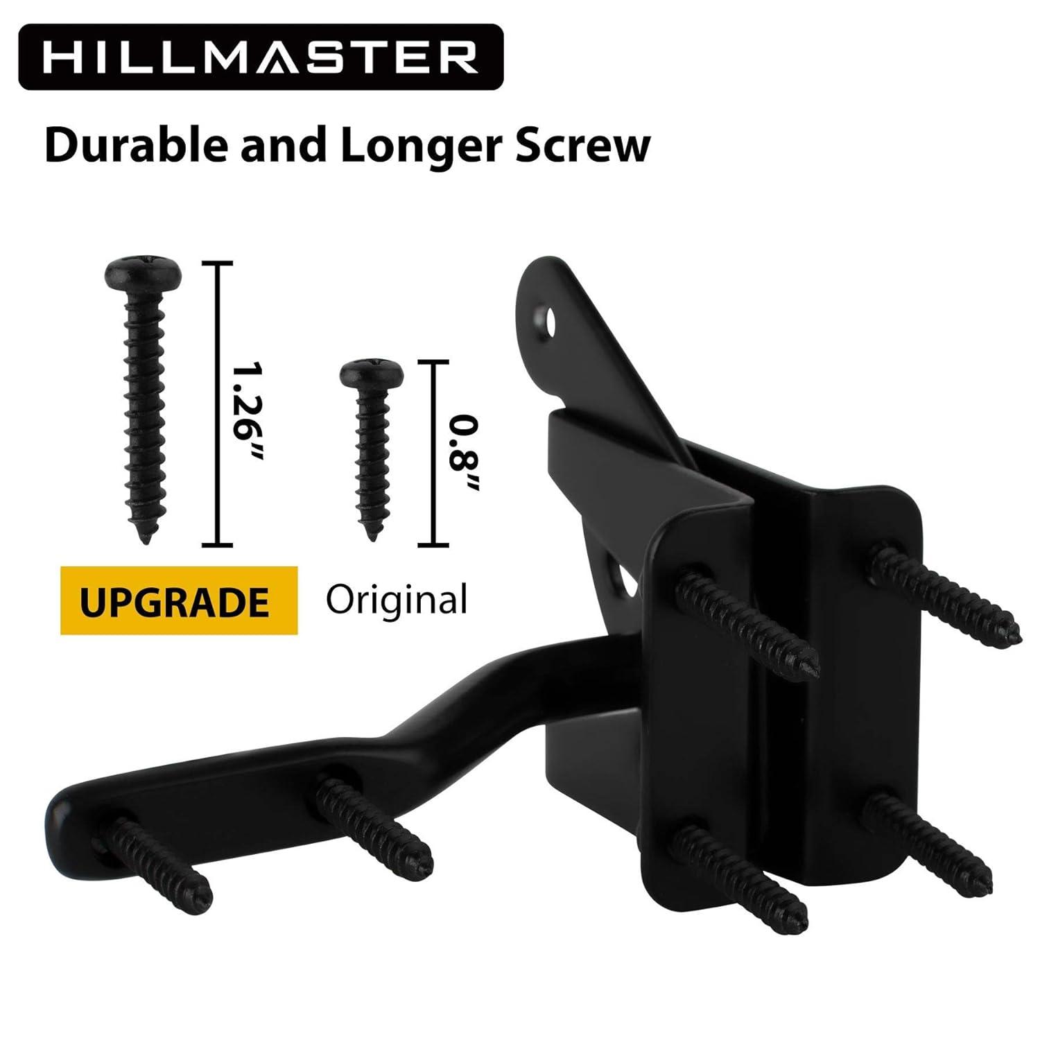 Gate Latch Automatic Gate Gravity Latch Self Locking Fence Gate Latch with Pull Cable for Wooden Fence Gates Door, Black