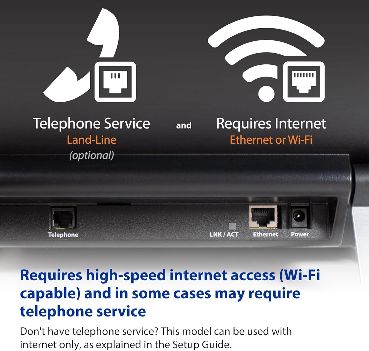 Hamilton CapTel 2400i Captioned Telephone Large Touch-Screen Captioned Telephone with 40dB Amplification