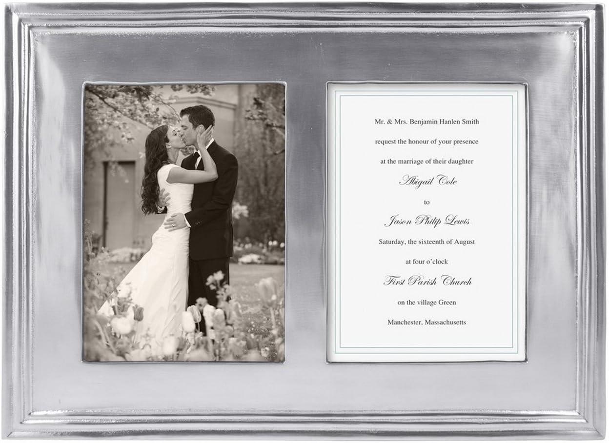 Elegant Classic Metal Double Frame for 5" x 7" Photos