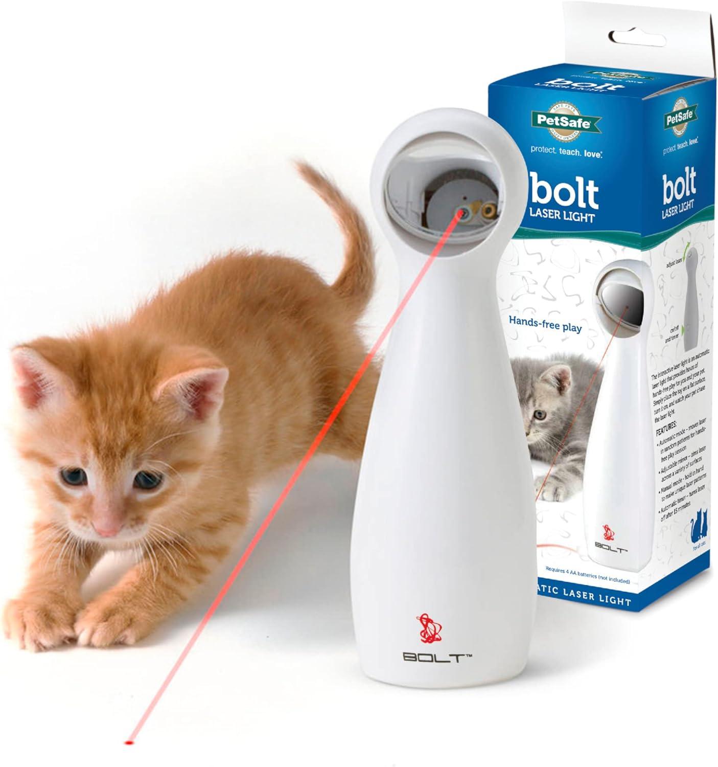 White Automatic Interactive Laser Cat Toy