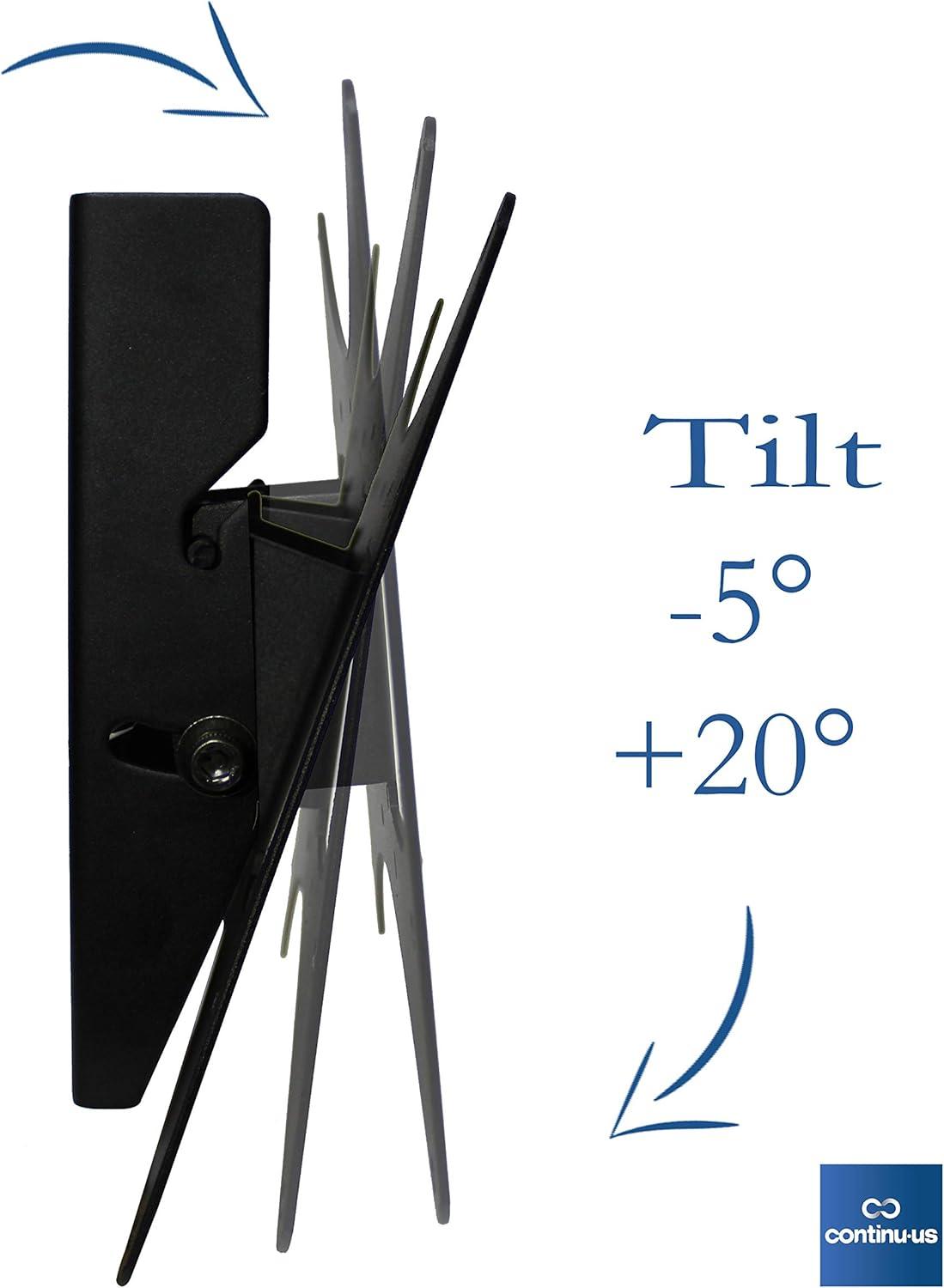 Black Low Profile Tilting TV Wall Mount for 42" TVs