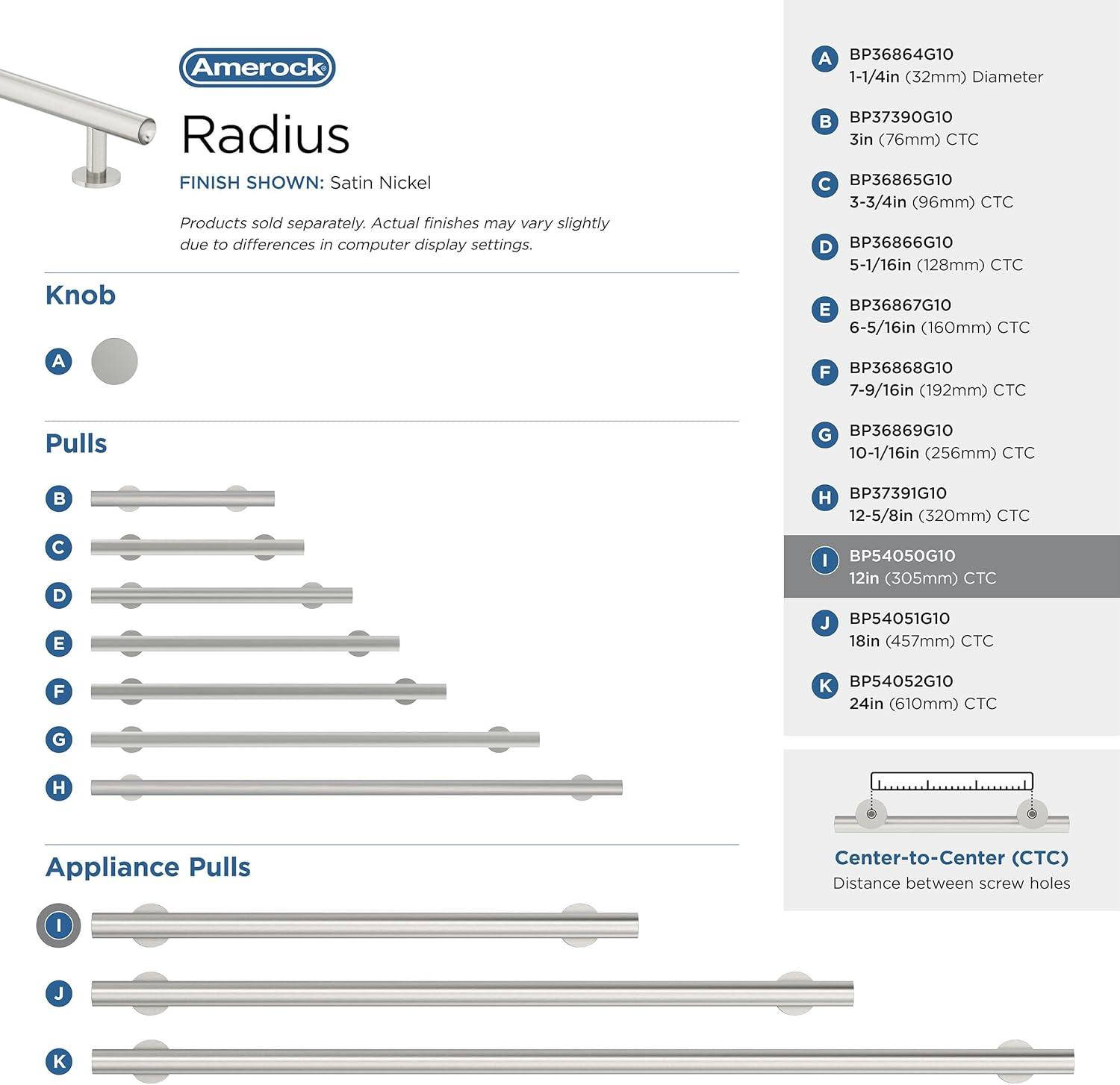 Amerock Radius Appliance Pull