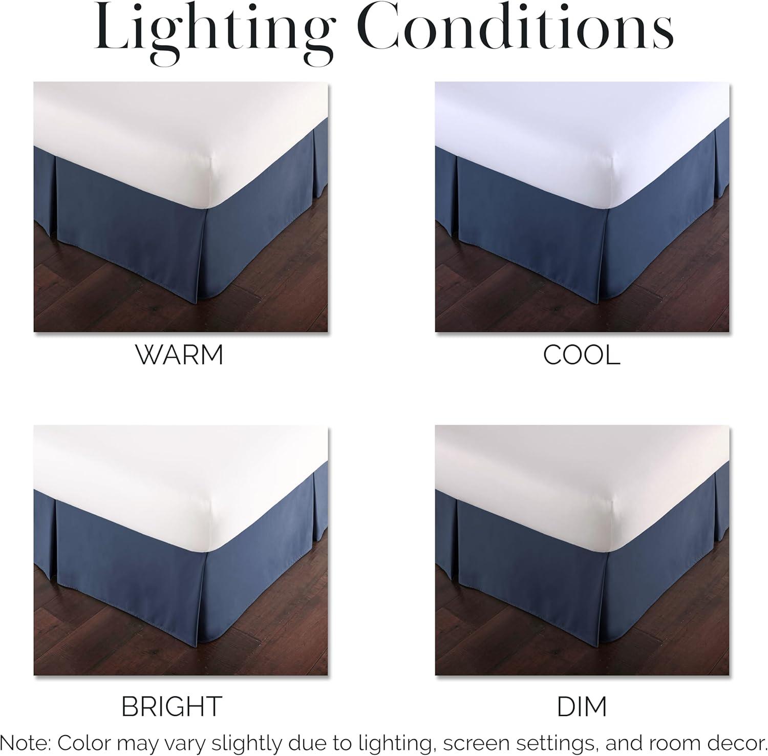 SouthShore Fine Linens Vilano Springs 15" drop Pleated Microfiber Bed Skirt