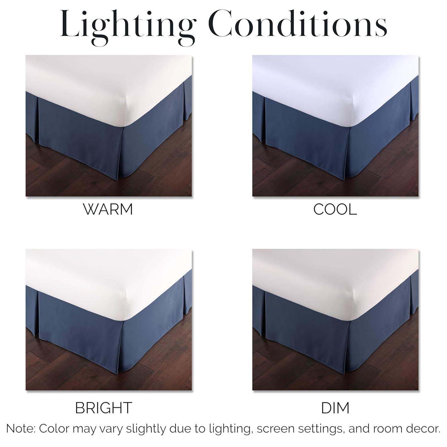 SouthShore Fine Linens Vilano Springs 15" drop Pleated Microfiber Bed Skirt