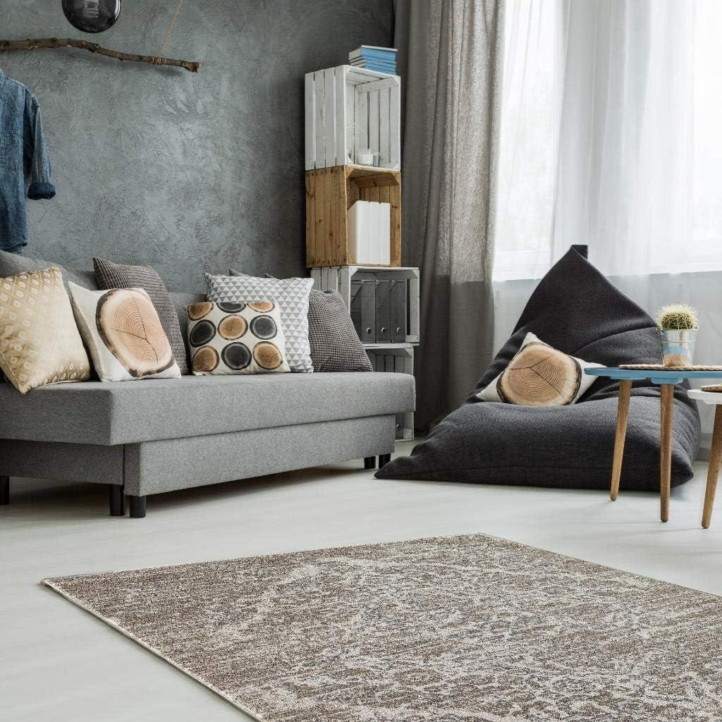 Luxe Weavers Victoria Collection Beige 5x7 Floral Area Rug