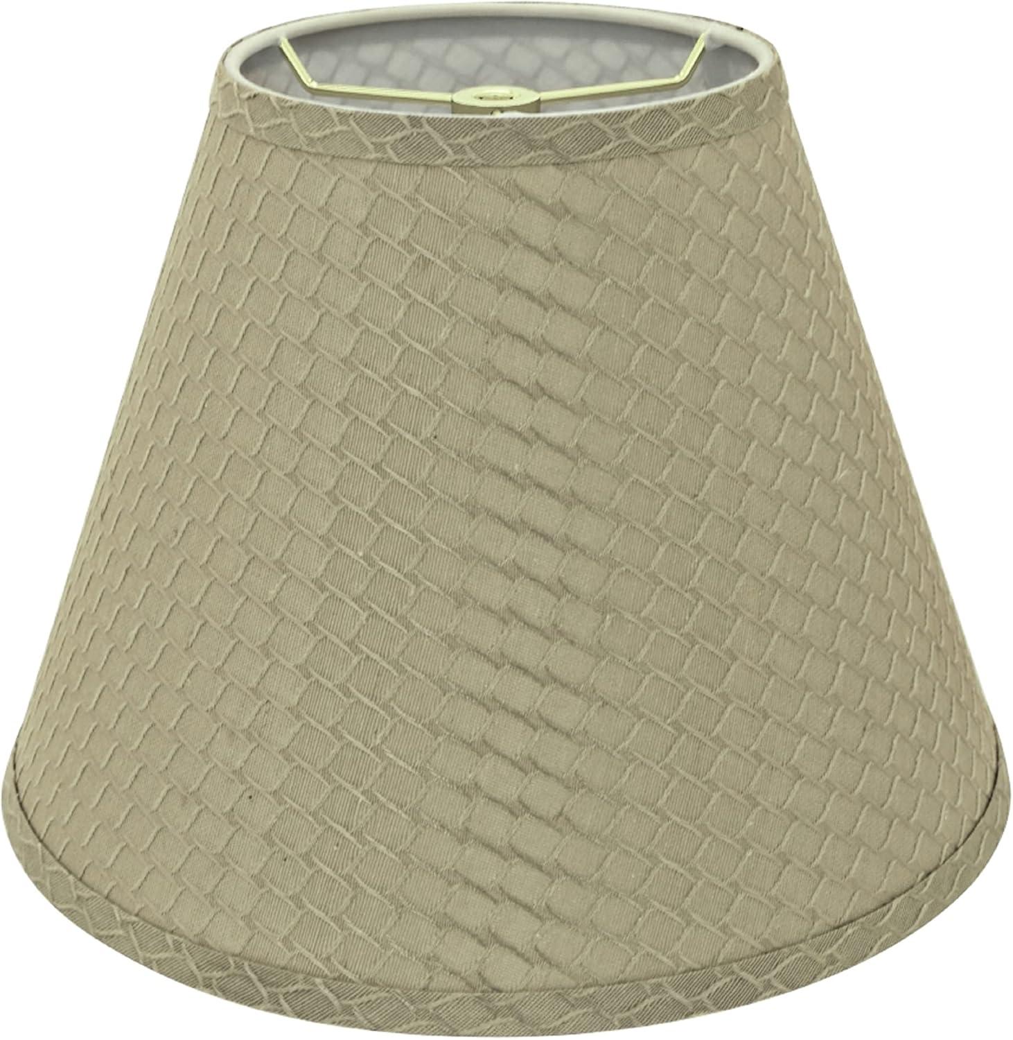 Aspen Creative 32624 Transitional Hardback Empire Shaped Spider Construction Lamp Shade in Sand Yellow, 12" wide (6" x 12" x 9")