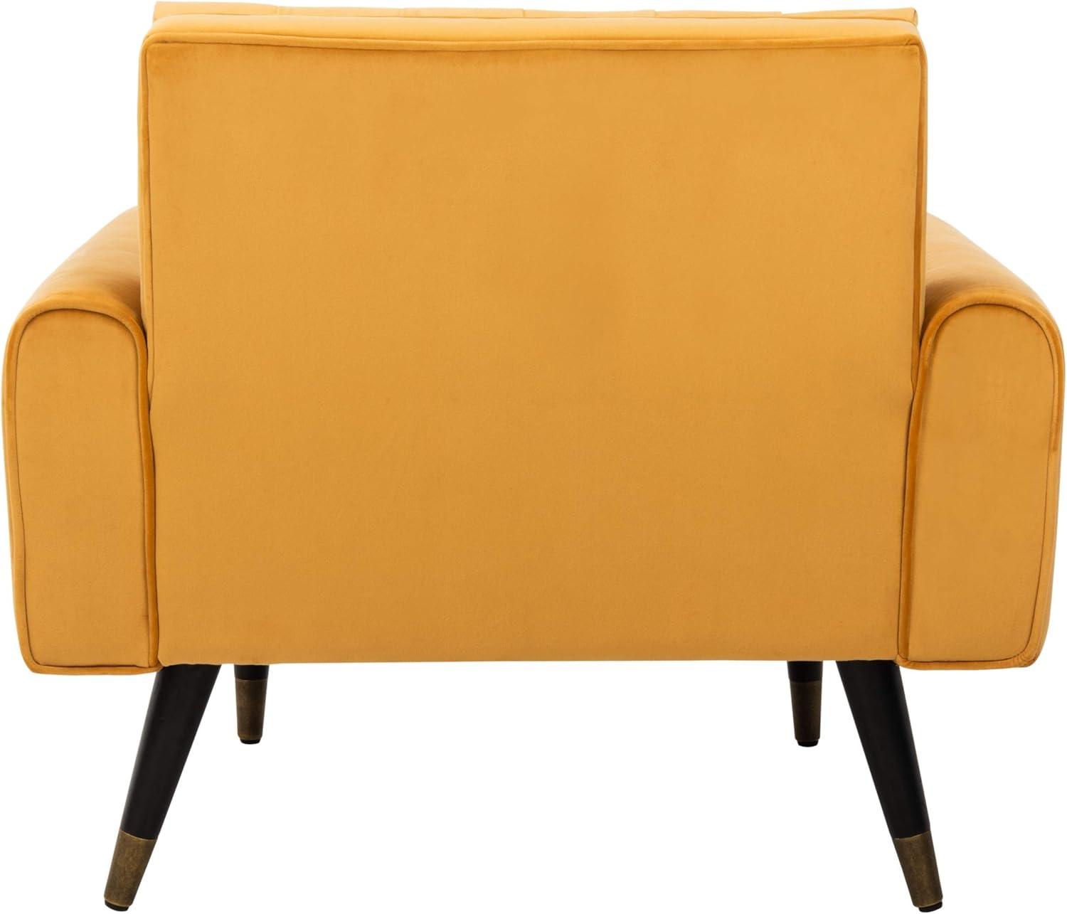 Amaris Tufted Accent Chair - ACH4503 - Marigold/Black - Safavieh