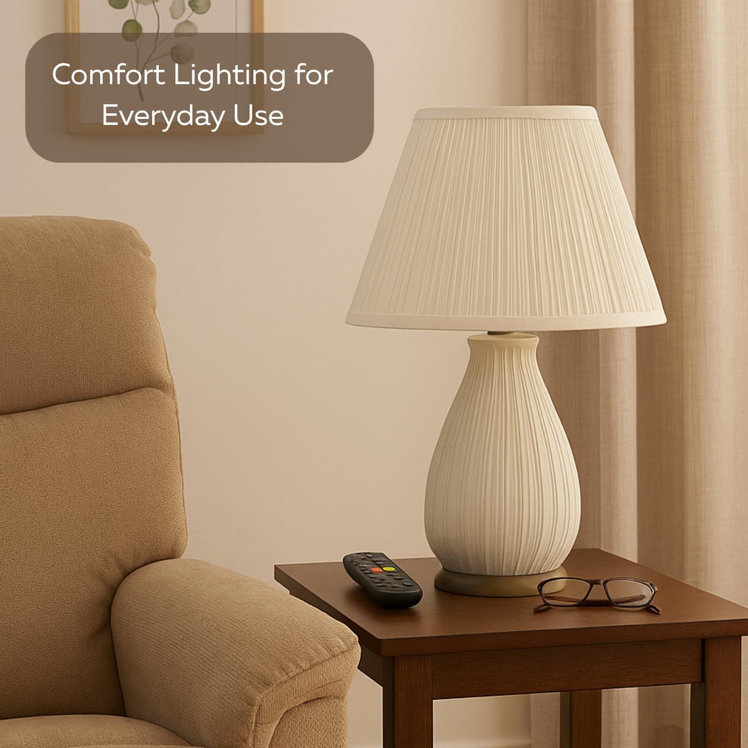 White Pleated Lamp Shade 7" x 13" x 10" Tall