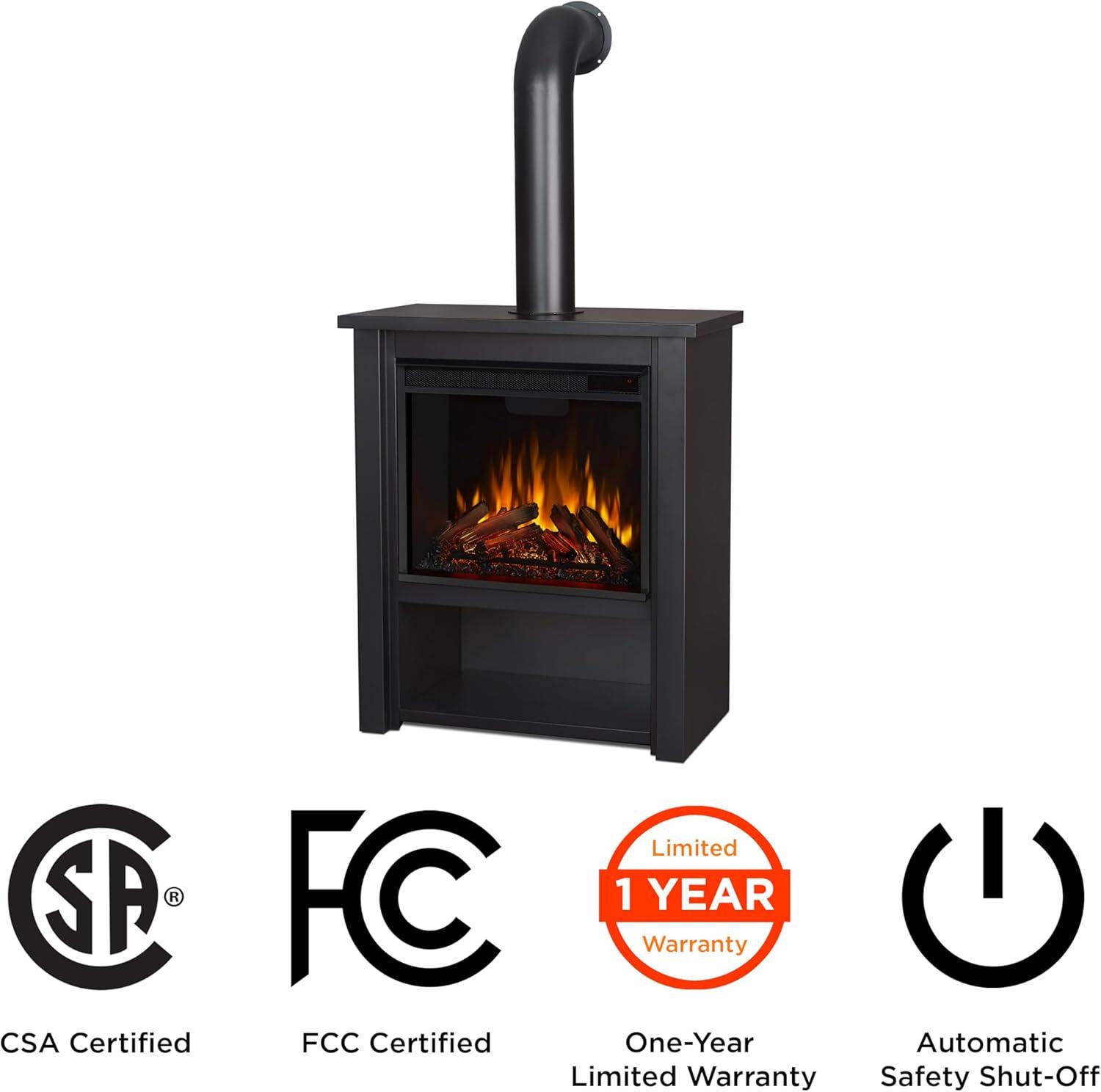 Hollis 32" Electric Fireplace in Black by Real Flame