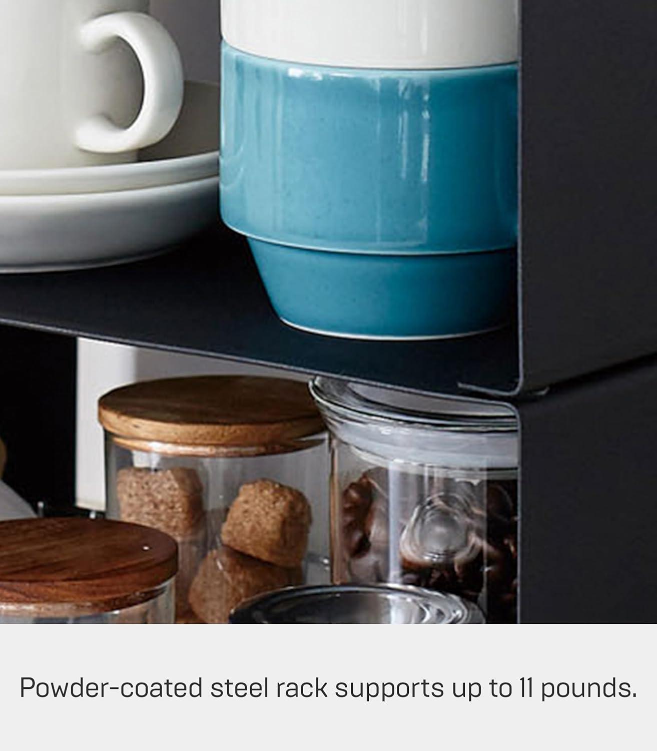 Yamazaki Tower Large Black Kitchen Steel Rack