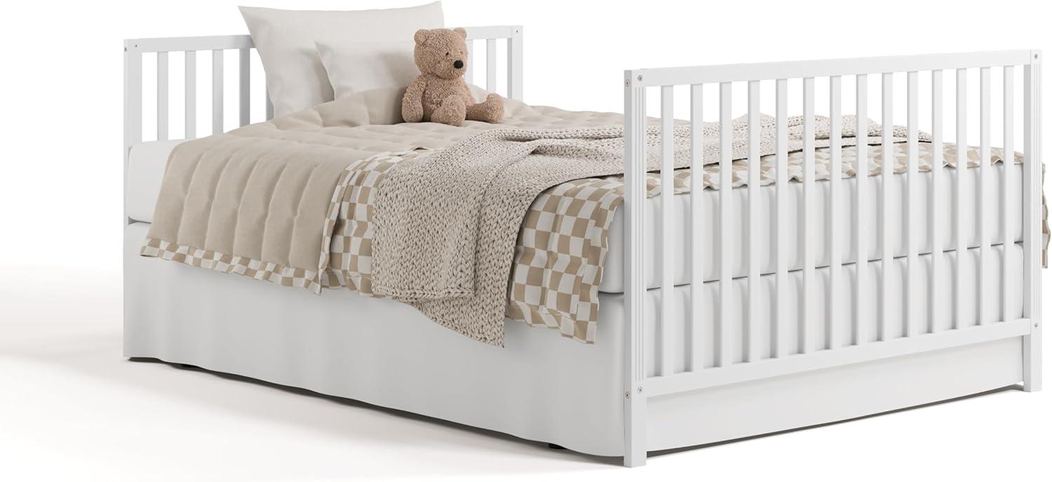 Storkcraft Morningside 5-in-1 Convertible Crib - White