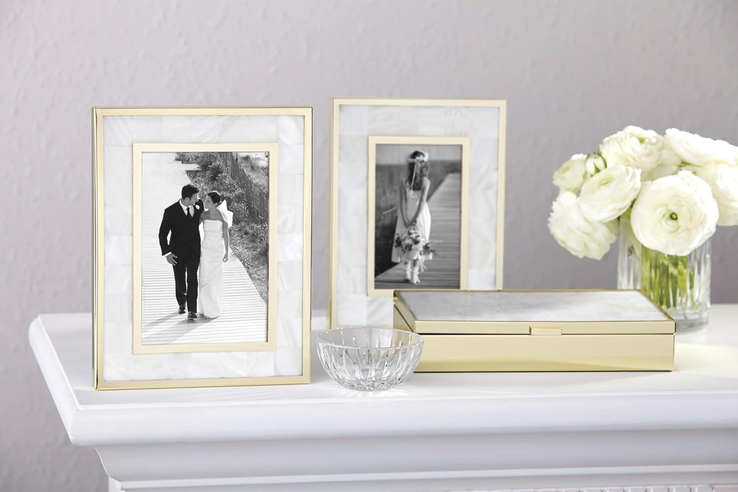 Reed & Barton Plated Giftware Mother of Pearl Single Picture Frame