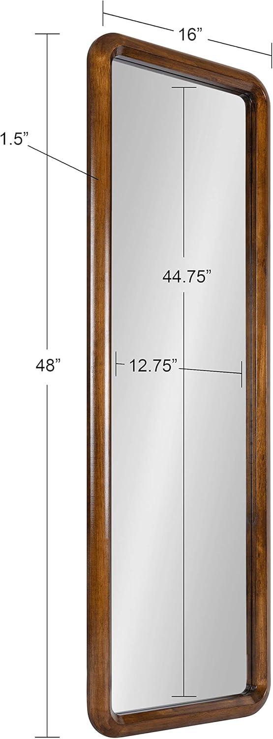 Pao Full Length Wall Mirror Walnut Brown - Kate & Laurel All Things Decor