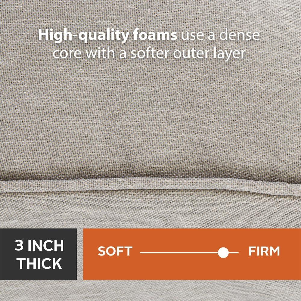 Montlake Heather Grey 54" Water-Resistant Patio Sofa Cushion