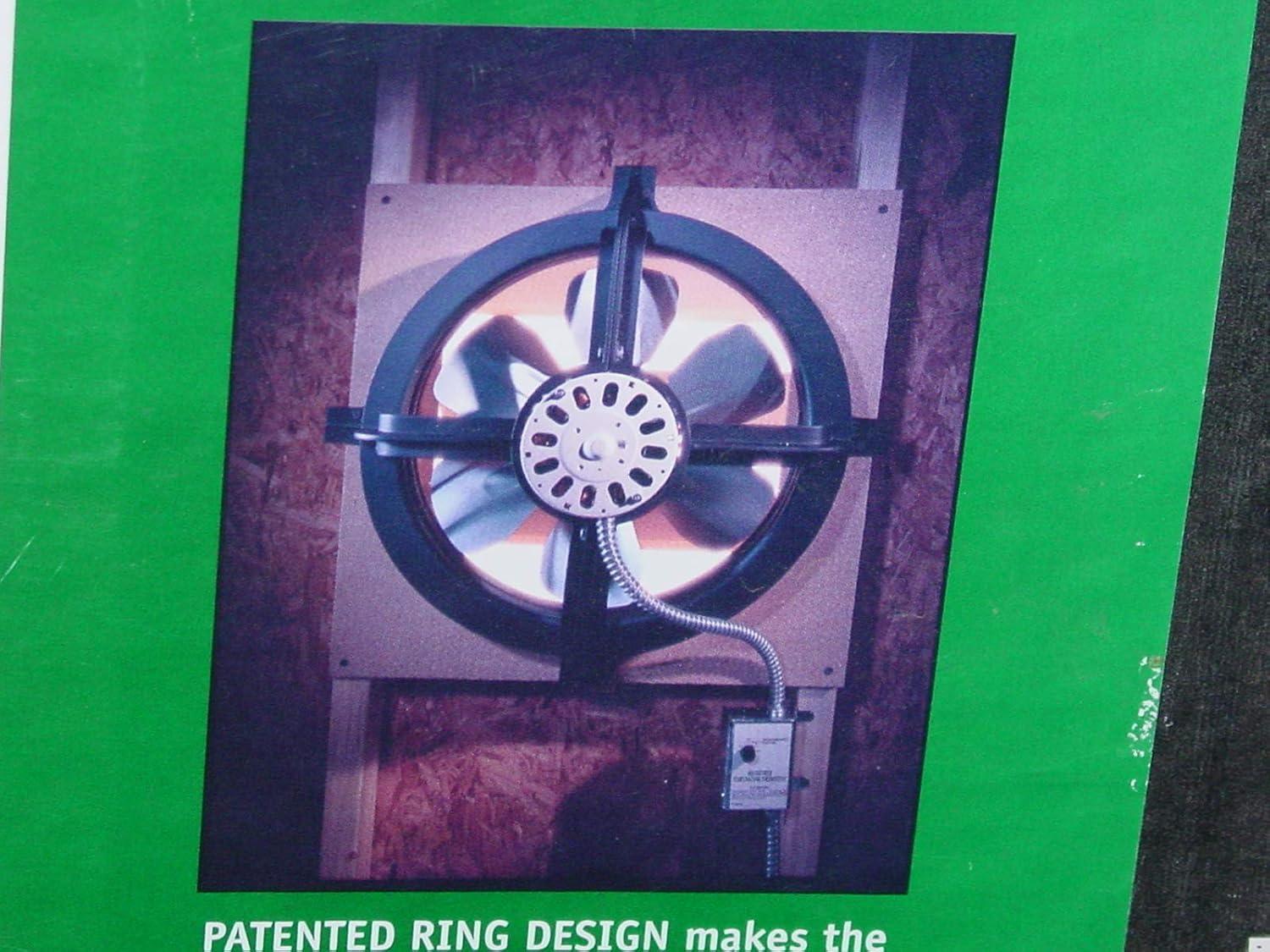 Air Vent Gable Mount 18" Duct 350 CFM Ventilation Fan 35Db for Attic - Plastic