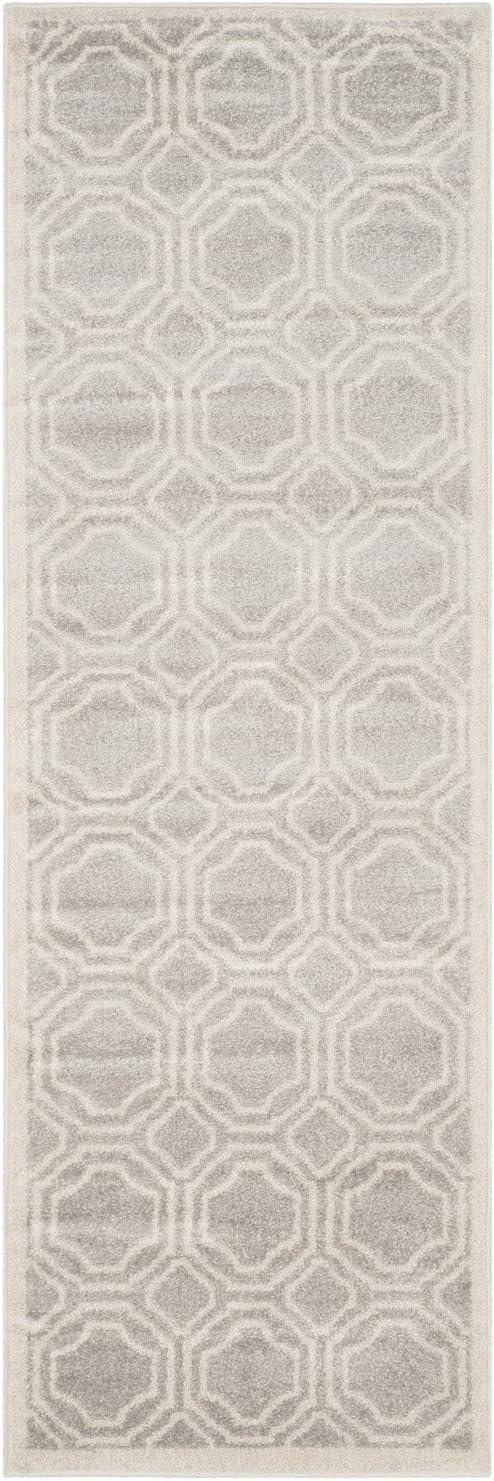 Amherst AMT411 Power Loomed Area Rug - Light Grey/Ivory - 5'3"x8' - Safavieh.