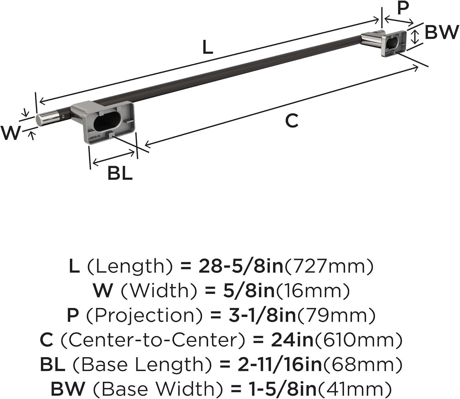 Amerock Esquire Wall Mounted Towel Bar