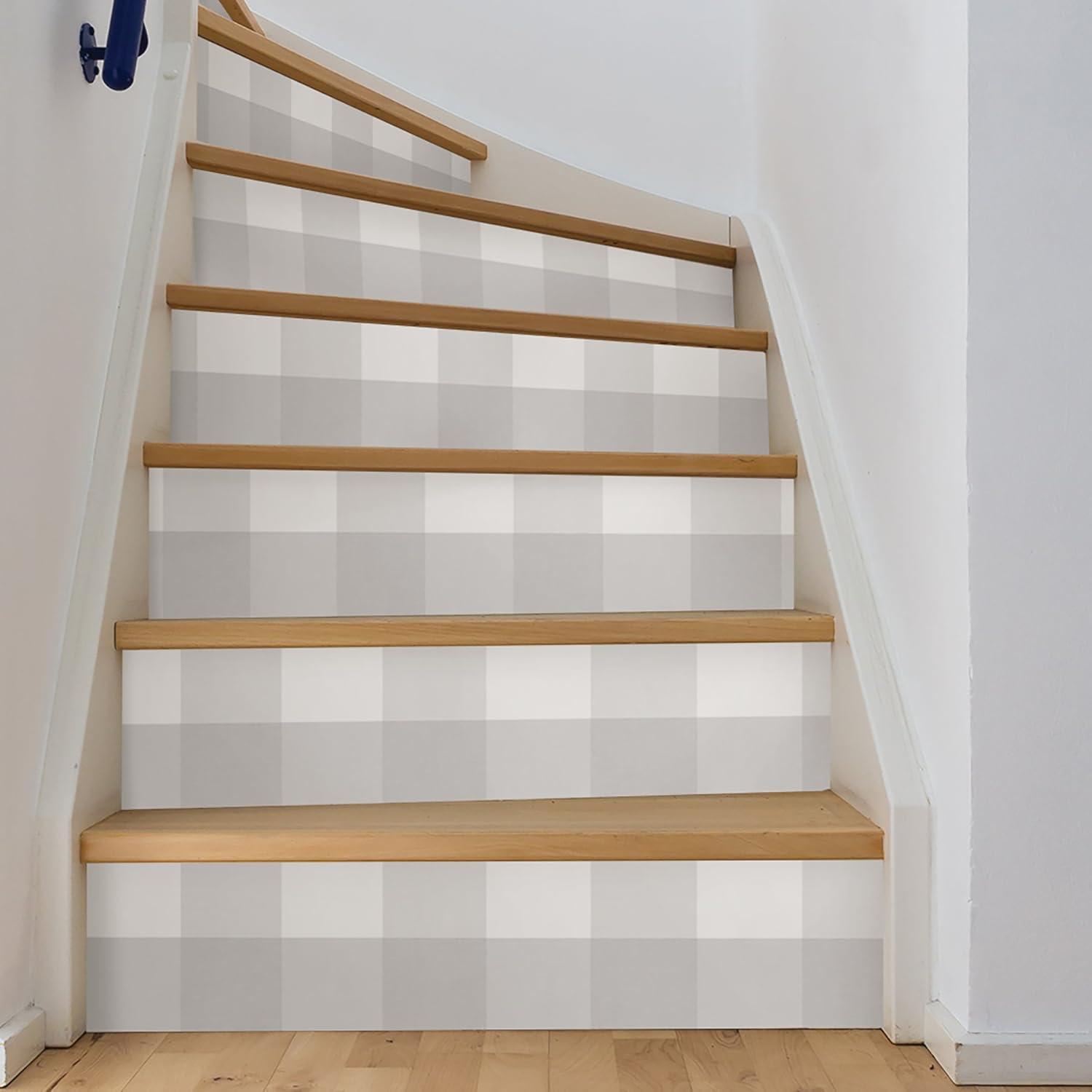 NuWallpaper Farmhouse Plaid Peel & Stick Wallpaper: Removable Vinyl, Self-Adhesive, Washable, Classic Gray Pattern, 30.75 Sq Ft Coverage