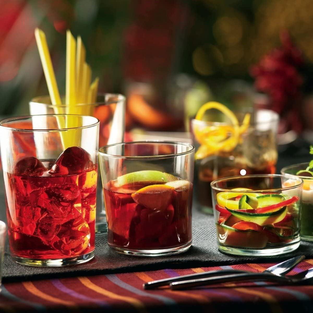 Bormioli Rocco Essential Decor Glassware 7.5 Ounce Drinking Glasses for Water, Set of 12