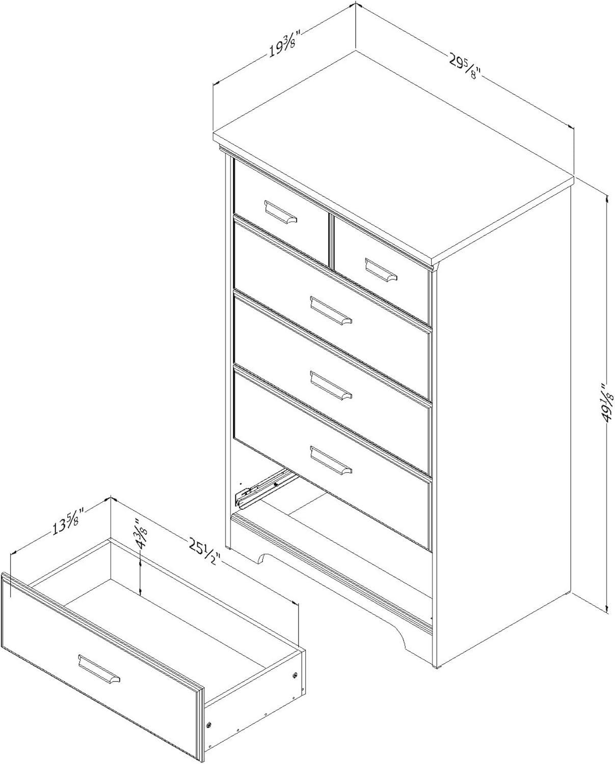 Versa 5 Drawer Chest