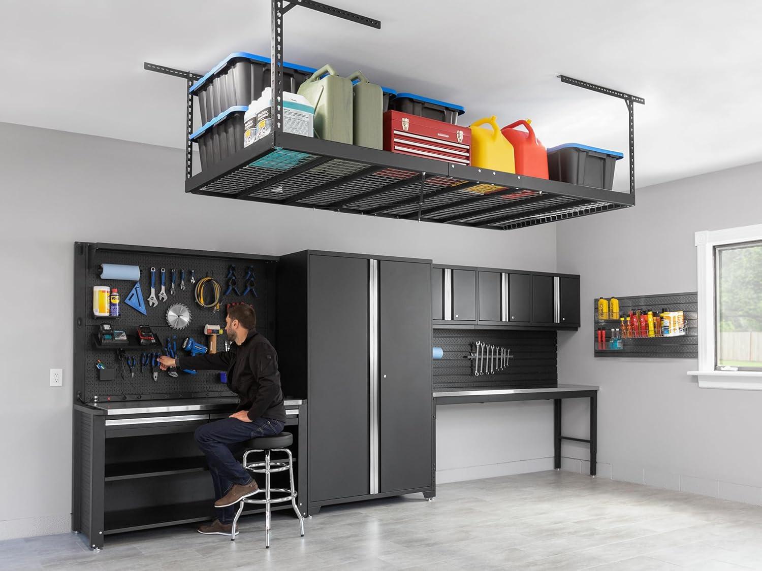 NewAge Products VersaRac Pro 4 ft. x 8 ft. Adjustable Overhead Storage Rack