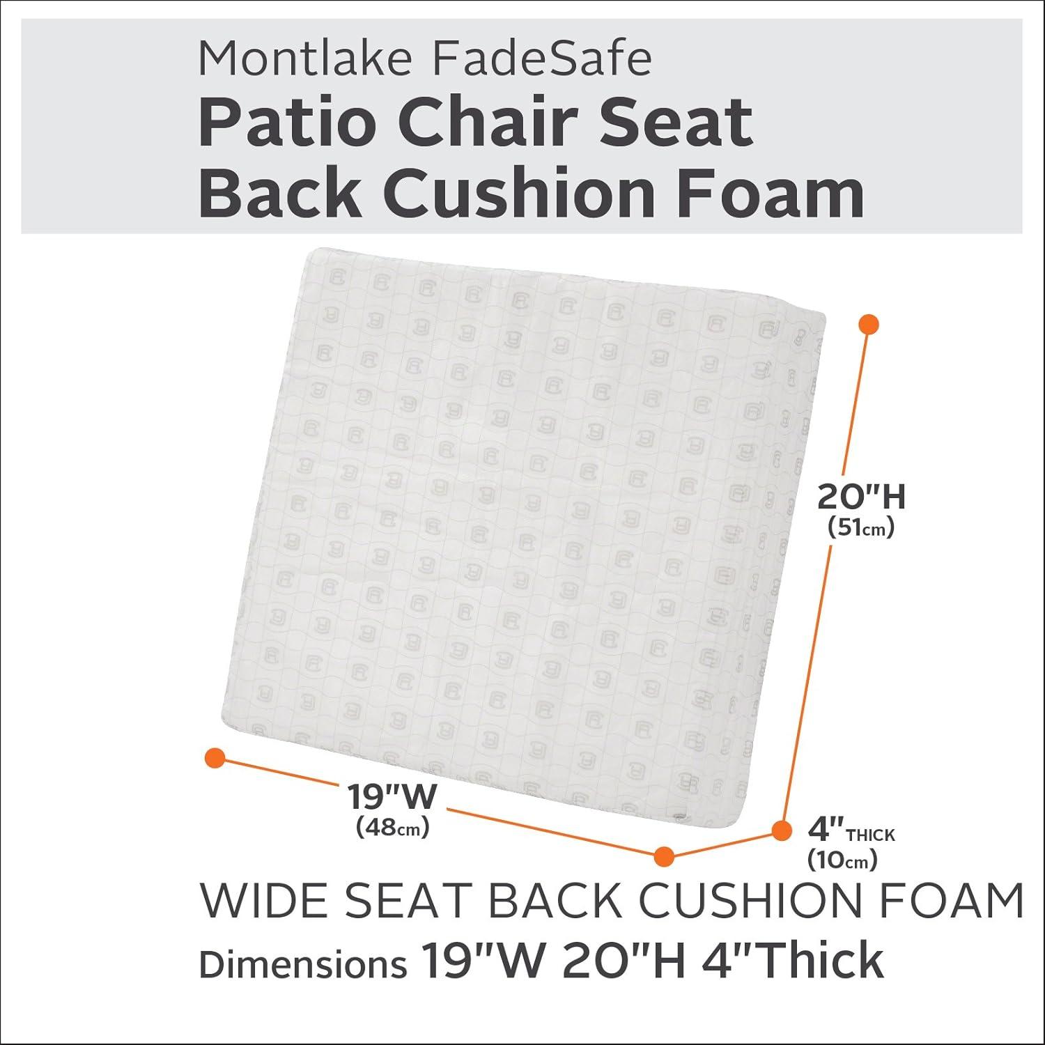Classic Accessories Patio Lounge Back Cushion Foam, 25 x 20 x 4 inch