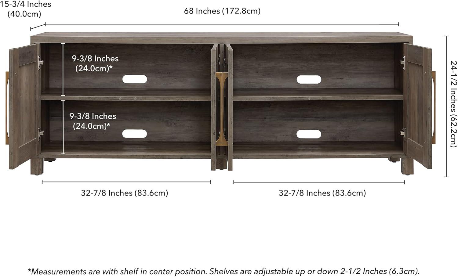 Evelyn&Zoe Chabot Rectangular TV Stand for TV's up to 75", Gray Oak