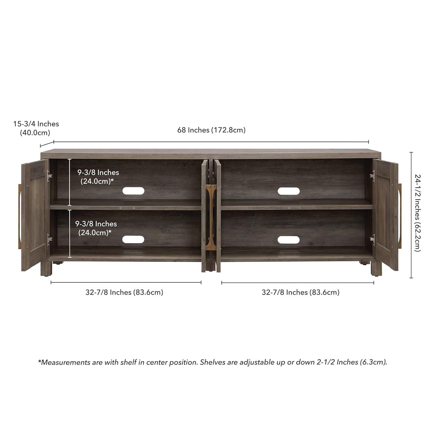 Evelyn&Zoe Chabot Rectangular TV Stand for TV's up to 75", Gray Oak
