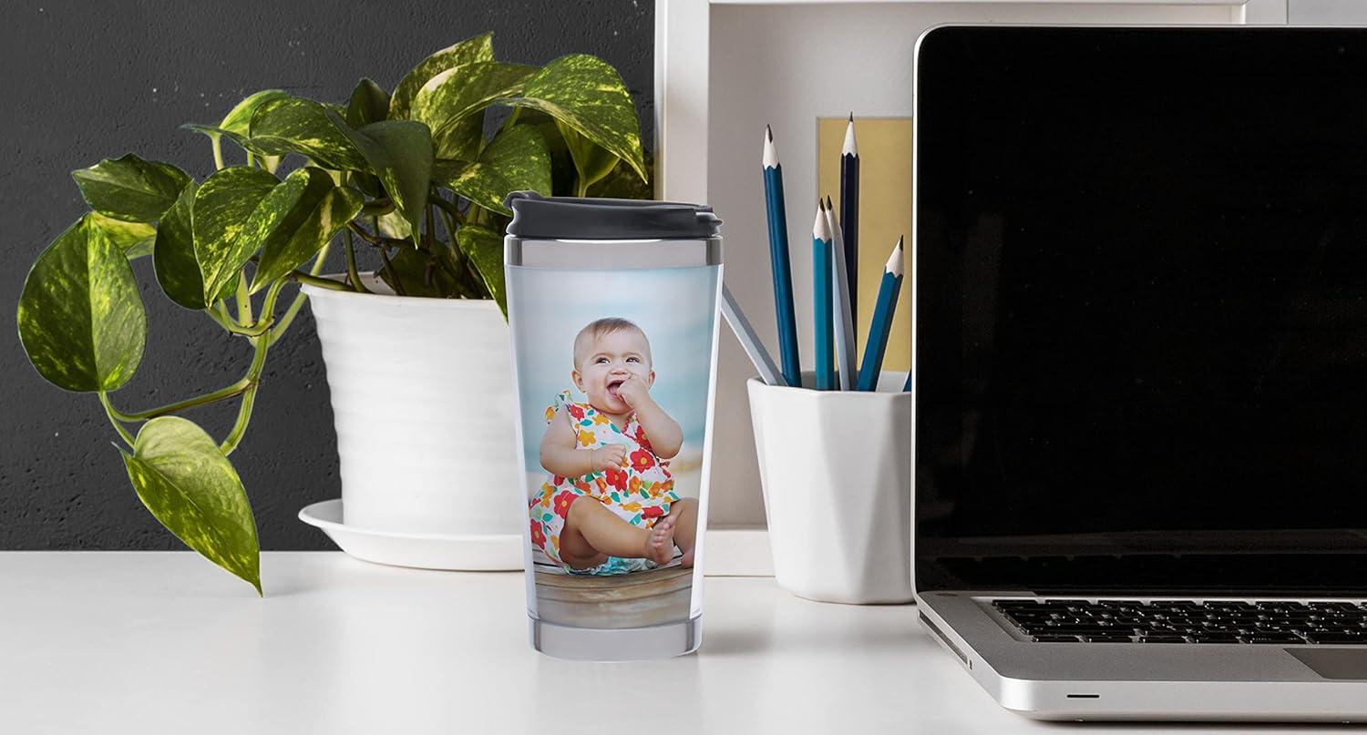 Thermo-Temp 12 oz. Stainless Steel Photo Travel Tumbler