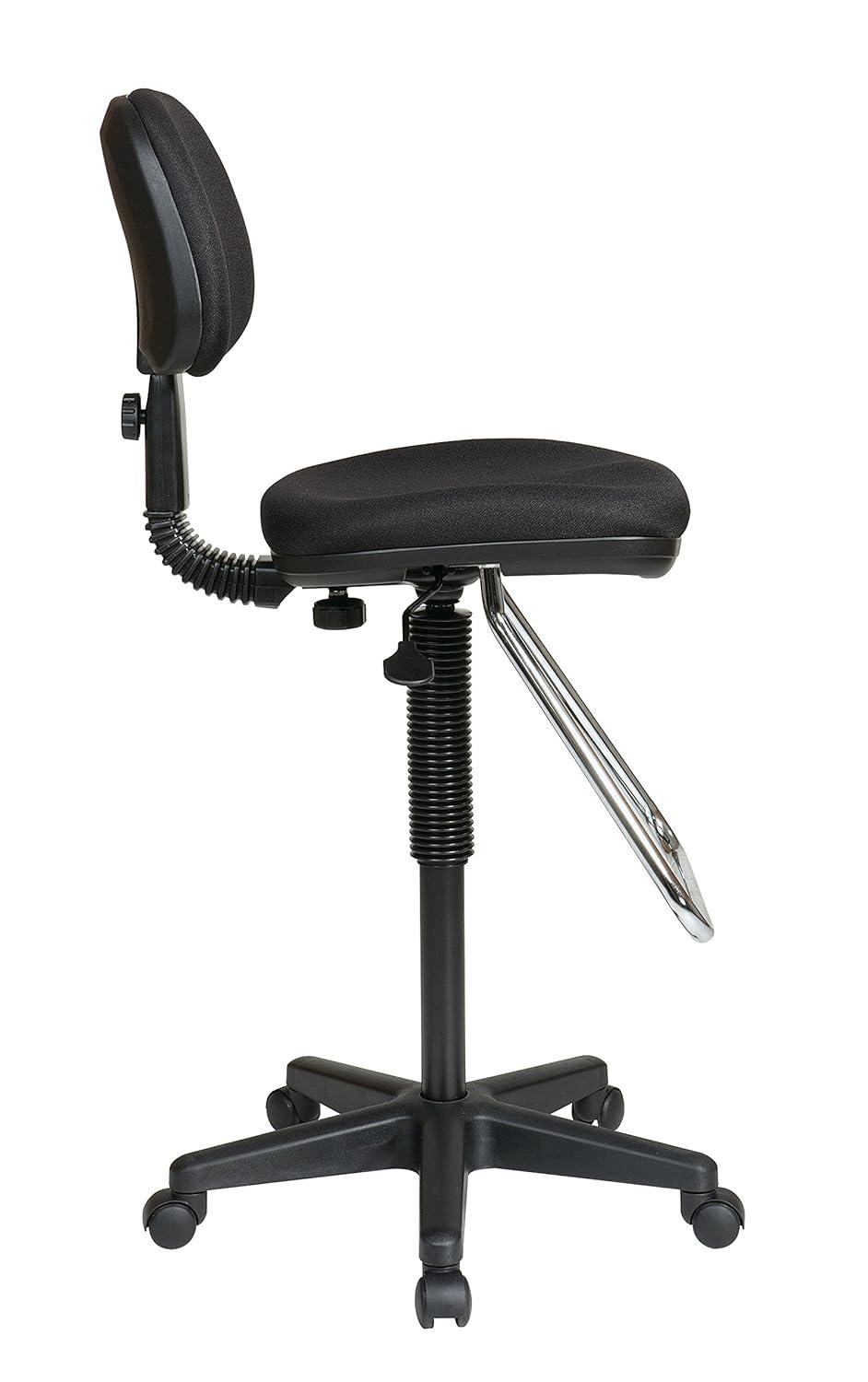 Polyester Blend Drafting Chair with Headrest