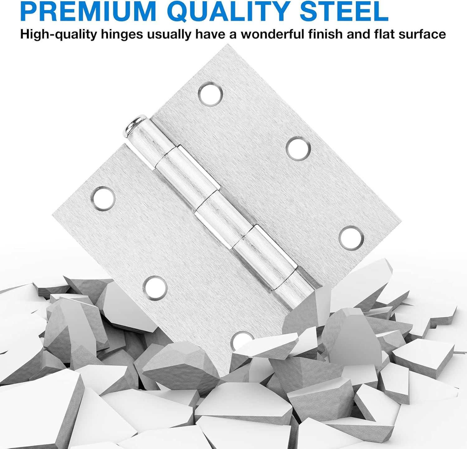 Design House 3.5" H x 3.5" W Butt Bearing Door Hinges (Set of 3)