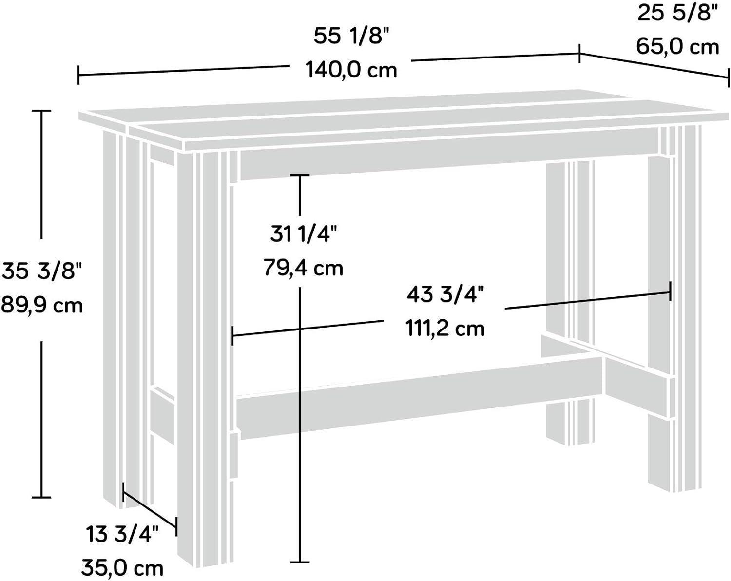 Sauder Boone Mountain Counter-Height Kitchen Dinette Table, Sindoori Mango Finish