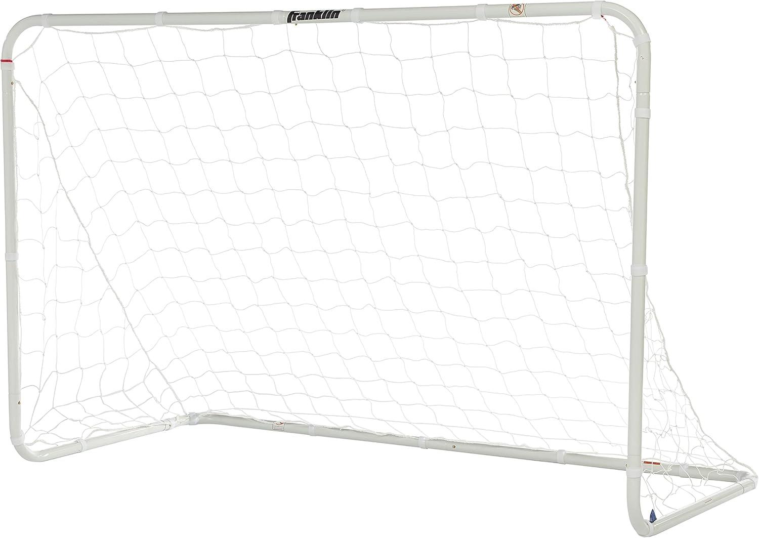 Franklin Sports Backyard Portable Soccer Goal - Competition Steel All Weather - 4' x 6' - White