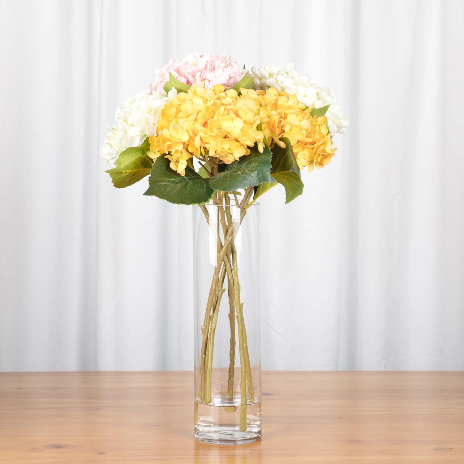 WGV International 4" Wide Clear Cylinder Glass Vase, Candle Holder, Home Accent, 1 Piece 14-inches H