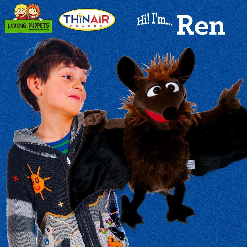 Living Puppets - Artie The Coyotte Large 27-Inch Plush Hand Puppet - Fine European Design, Ultra-Soft and Cuddly, Promotes Child Development, Safety Certified, Teacher-Recommended for Boys and Girls